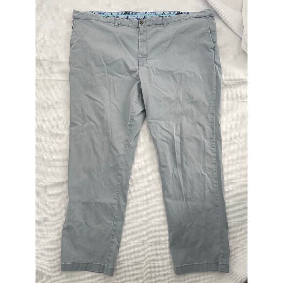 Tommy Baham Mens Flat Front Pants Chino Blue SIZE 52x32